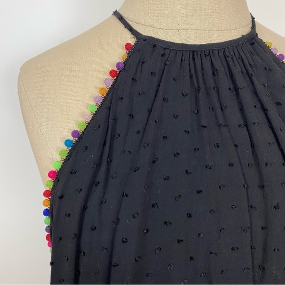 Honey Belle Womens Tank Top Black Textured L - Picture 7 of 7